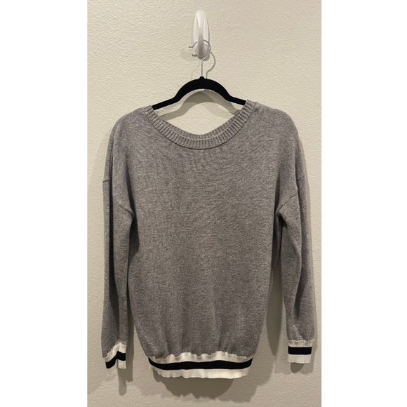 IF BY SEA Grey Sweater Open Back - Picture 3 of 6